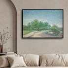 Garden Scenery Painting for Living Room | Van Gogh Rose Bush | Nature Wall Art India 3 : 2 Horizontal Premium Wall Art Canvas by MeriDeewar