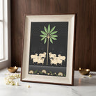 Gau Sangam Pichwai | Sacred Cow Herd Framed Art Curate Premium Wall Art Canvas by MeriDeewar