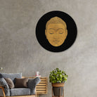 Gautam Buddha Painting Circular Canvas Frame Circular Canvas Frame Premium Wall Art Canvas by MeriDeewar