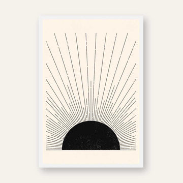 Geometric Arch and Half Circle Poster | Vertical Contemporary Boho White Framed Wall Art 2 : 3 Vertical Premium Wall Art Canvas by MeriDeewar