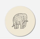 Gestel Elephant Circular Canvas Frame Circular Canvas Frame Premium Wall Art Canvas by MeriDeewar