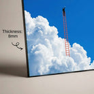 "Go Beyond" Ladder to the Sky Motivational Poster | Vertical Borderless Art Frame Poster Premium Wall Art Canvas by MeriDeewar