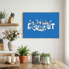 "Go Out" World Travel Landmarks Poster | Horizontal Borderless Art Frame Poster Premium Wall Art Canvas by MeriDeewar