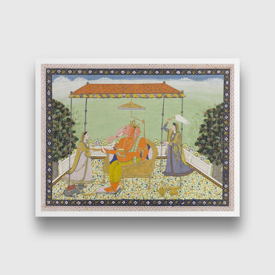 God Ganesa (Ganapati) 3 : 4 Horizontal New Premium Wall Art Canvas by MeriDeewar