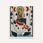 Goddess Parvati Kalighat Painting for Pooja Room & Living Room | Spiritual Wall Art India 3 : 4 Vertical Premium Wall Art Canvas by MeriDeewar