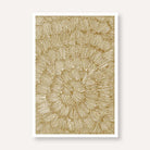 "Golden Abstract Bloom" Minimalist Texture Giclée Print | Fine Art Wall Art 2 : 3 Vertical Premium Wall Art Canvas by MeriDeewar