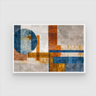 Golden Axis – Modern Geometric Abstract Wall Art Print 2 : 3 Horizontal Premium Wall Art Canvas by MeriDeewar