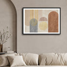 Golden Balance – Modern Geometric Abstract Wall Art Print 2 : 3 Horizontal Premium Wall Art Canvas by MeriDeewar
