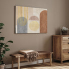 Golden Balance – Modern Geometric Abstract Wall Art Print 2 : 3 Horizontal Premium Wall Art Canvas by MeriDeewar