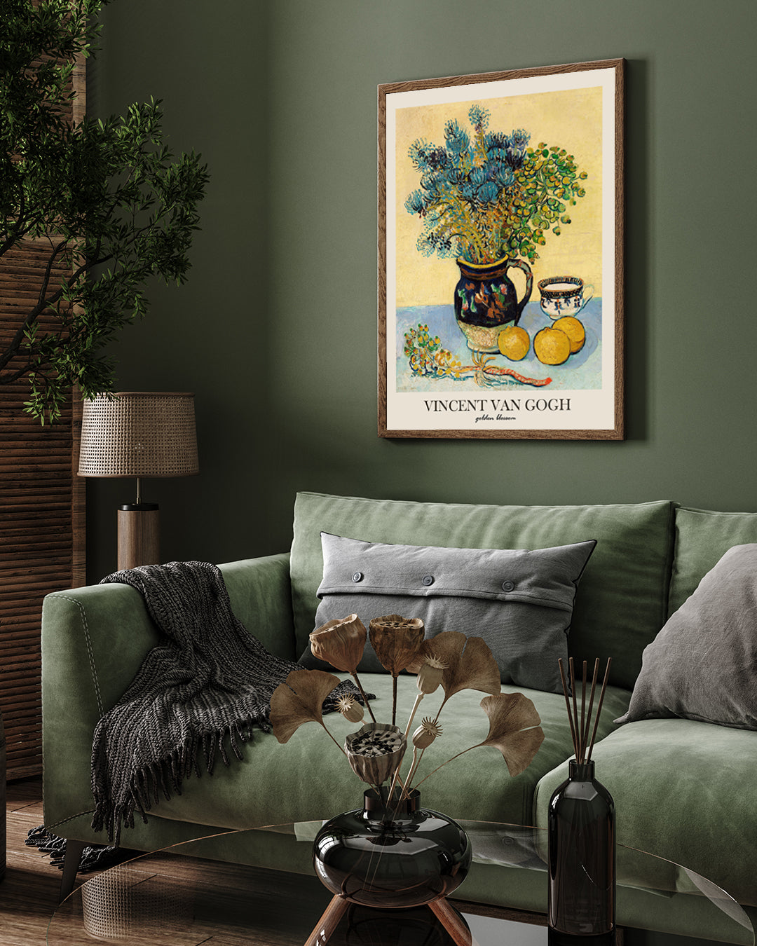 golden blossom Painting by Vincent van Gogh 3 : 4 Vertical New Premium Wall Art Canvas by MeriDeewar