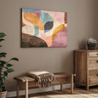 Golden Dusk – Warm Modern Abstract Wall Art Print 2 : 3 Horizontal Premium Wall Art Canvas by MeriDeewar