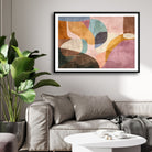 Golden Dusk – Warm Modern Abstract Wall Art Print 2 : 3 Horizontal Premium Wall Art Canvas by MeriDeewar