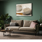 Golden Horizon – Modern Abstract Landscape Wall Art Print 2 : 3 Horizontal Premium Wall Art Canvas by MeriDeewar