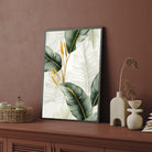 Golden Palm Leaves wall art 2 : 3 Vertical Premium Wall Art Canvas by MeriDeewar