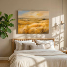 "Golden Prairie Horizon" Landscape Giclée Print | Fine Art Wall Art 3 : 4 Horizontal New Premium Wall Art Canvas by MeriDeewar