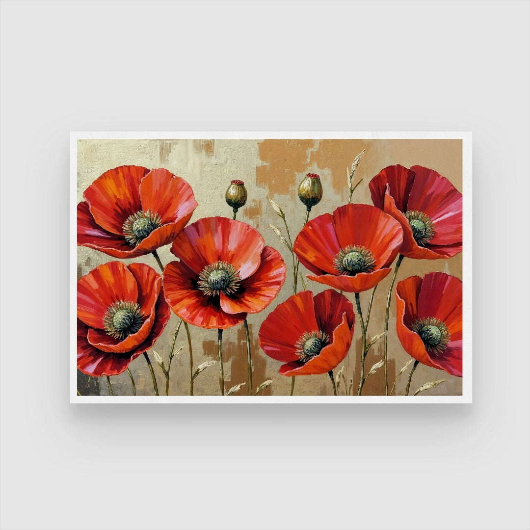 Golden Serenity – Abstract Wall Art on Canvas 2 : 3 Horizontal Premium Wall Art Canvas by MeriDeewar