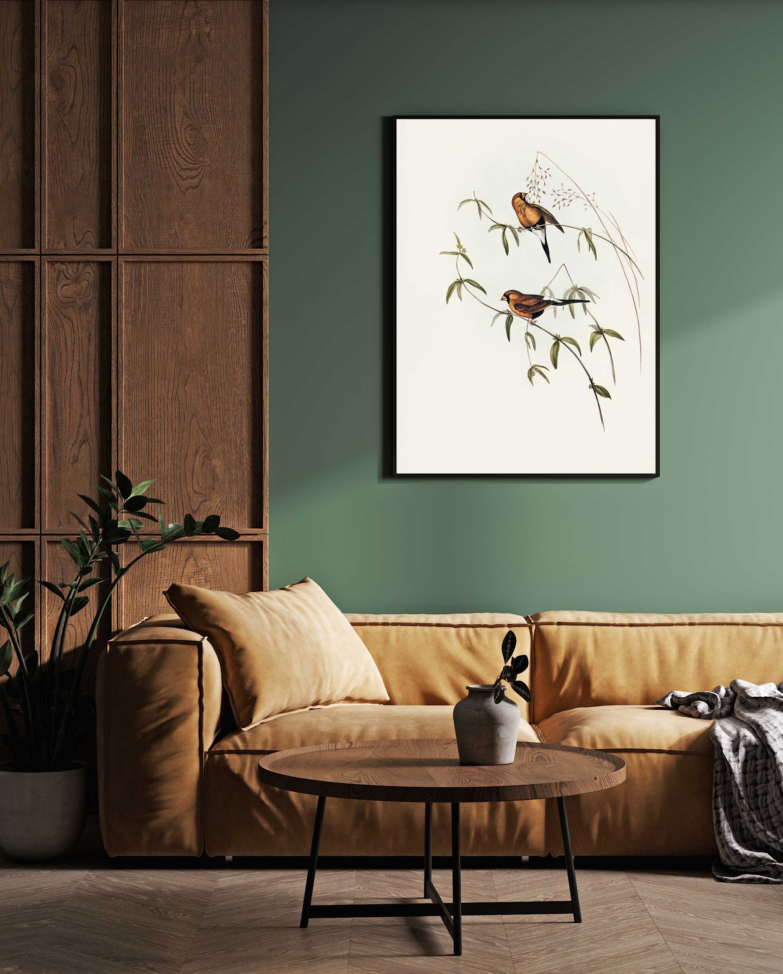 Graceful Bird Artwork: Perfect Wall Décor - MeriDeewar.com 2 : 3 Vertical Premium Wall Art Canvas by MeriDeewar