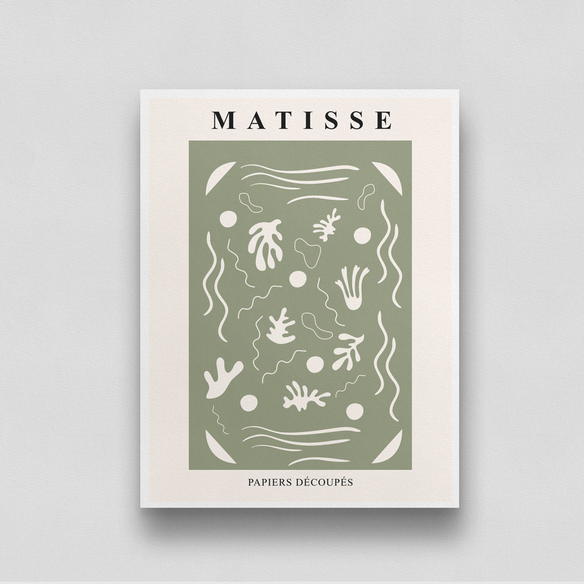 Green Abstract Poster by Henri Matisse 3 : 4 Vertical New Premium Wall Art Canvas by MeriDeewar
