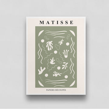 Green Abstract Poster by Henri Matisse 3 : 4 Vertical New Premium Wall Art Canvas by MeriDeewar