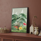 Green Haven – Tropical Jungle Canvas for Modern Interiors 2 : 3 Vertical Premium Wall Art Canvas by MeriDeewar