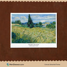 Green Wheat Field with Cypress Painting by Vincent van Gogh 3 : 4 Horizontal New Premium Wall Art Canvas by MeriDeewar