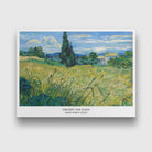 Green Wheat Field with Cypress Painting by Vincent van Gogh 3 : 4 Horizontal New Premium Wall Art Canvas by MeriDeewar