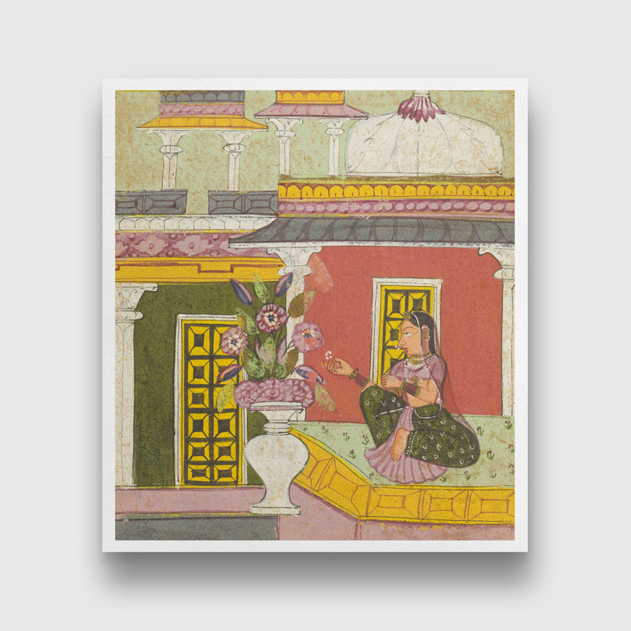 Gunakali ragini Painting 5 : 6 Vertical Premium Wall Art Canvas by MeriDeewar