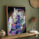 Gustav Klimt "The Virgin" (Die Jungfrau) Fine Art Painting Poster | Vertical White Framed Wall Art 3 : 4 Vertical Premium Wall Art Canvas by MeriDeewar