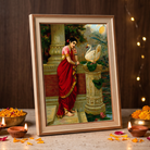 Hamsa Damayanti | Raja Ravi Varma Classical Indian Framed Art Curate Premium Wall Art Canvas by MeriDeewar