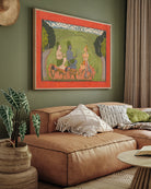 Hanuman Before Rama And Lakshmana Painting 2 : 3 Horizontal Premium Wall Art Canvas by MeriDeewar