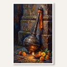 Hanuman Gada | Hindu Wall Art 2 : 3 Vertical Premium Wall Art Canvas by MeriDeewar