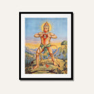 Hanuman Hriday Bidaran Painting – Raja Ravi Varma Ramayan Wall Art | MeriDeewar 3 : 4.2 Vertical Premium Wall Art Canvas by MeriDeewar