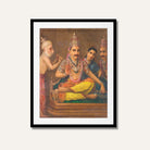 Hanuman’s Discourse Painting – Raja Ravi Varma Ramayan Wall Art | MeriDeewar 4 :5 Vertical Premium Wall Art Canvas by MeriDeewar