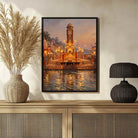 Har Ki Pauri Evening Aarti Wall Art | Edge-to-Edge Vertical Oil Painting Print 2 : 3 Vertical Premium Wall Art Canvas by MeriDeewar