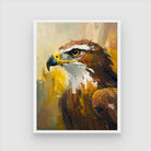 Hawk Bird Abstract Art - Modern Wall Decor at MeriDeewar 3 : 4 Vertical New Premium Wall Art Canvas by MeriDeewar