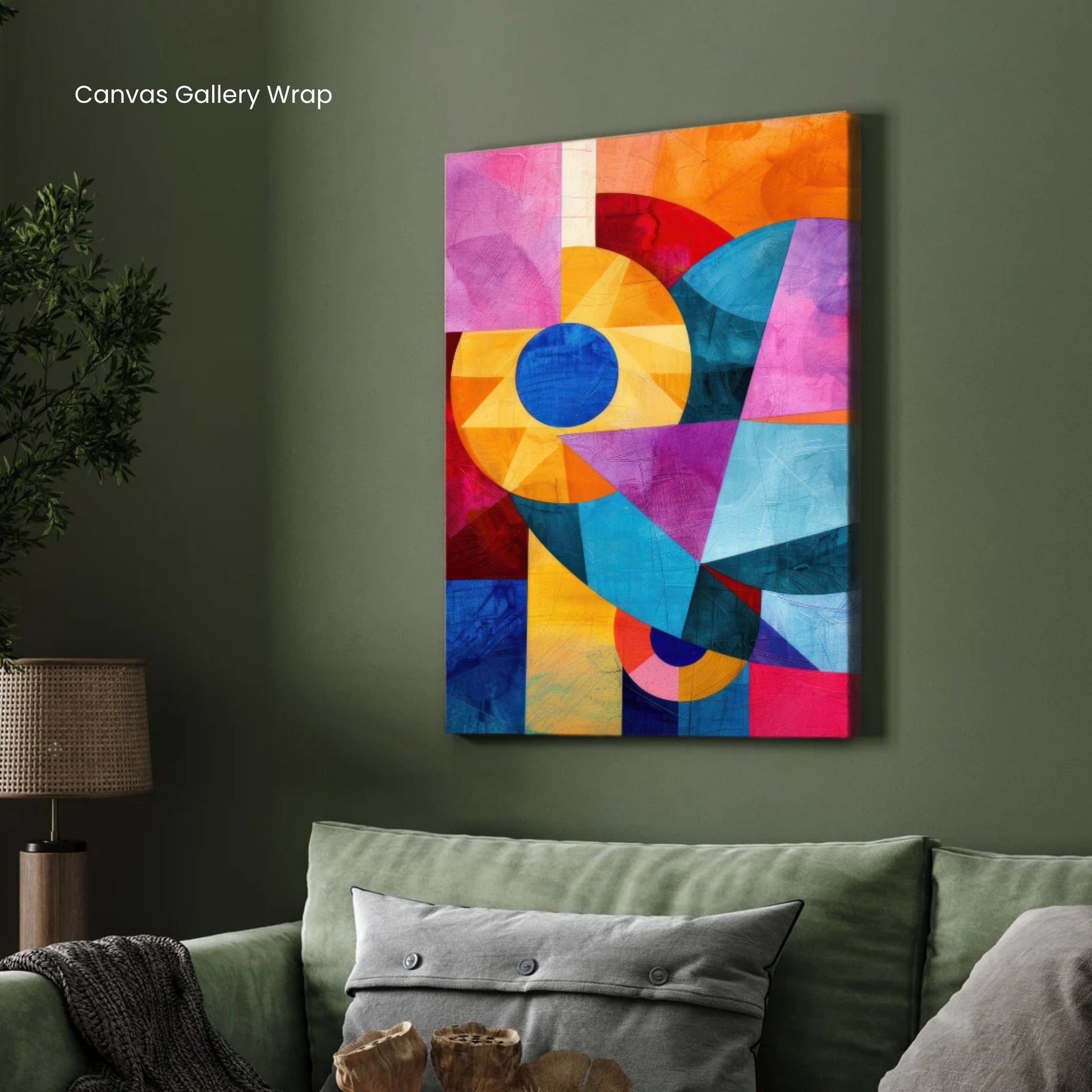 Heart of Geometry – Contemporary Abstract Wall Art 2 : 3 Vertical Premium Wall Art Canvas by MeriDeewar