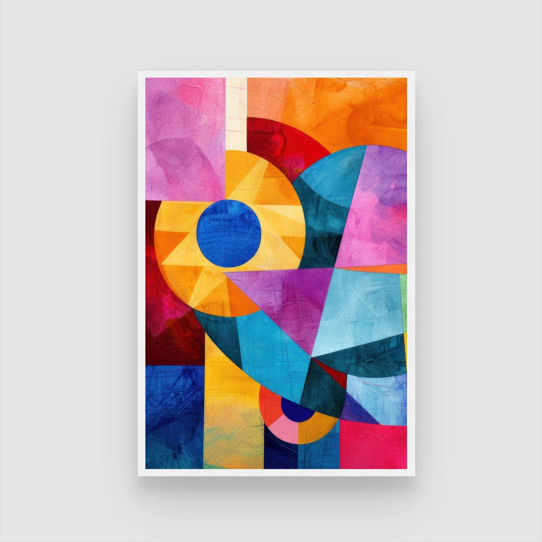 Heart of Geometry – Contemporary Abstract Wall Art 2 : 3 Vertical Premium Wall Art Canvas by MeriDeewar