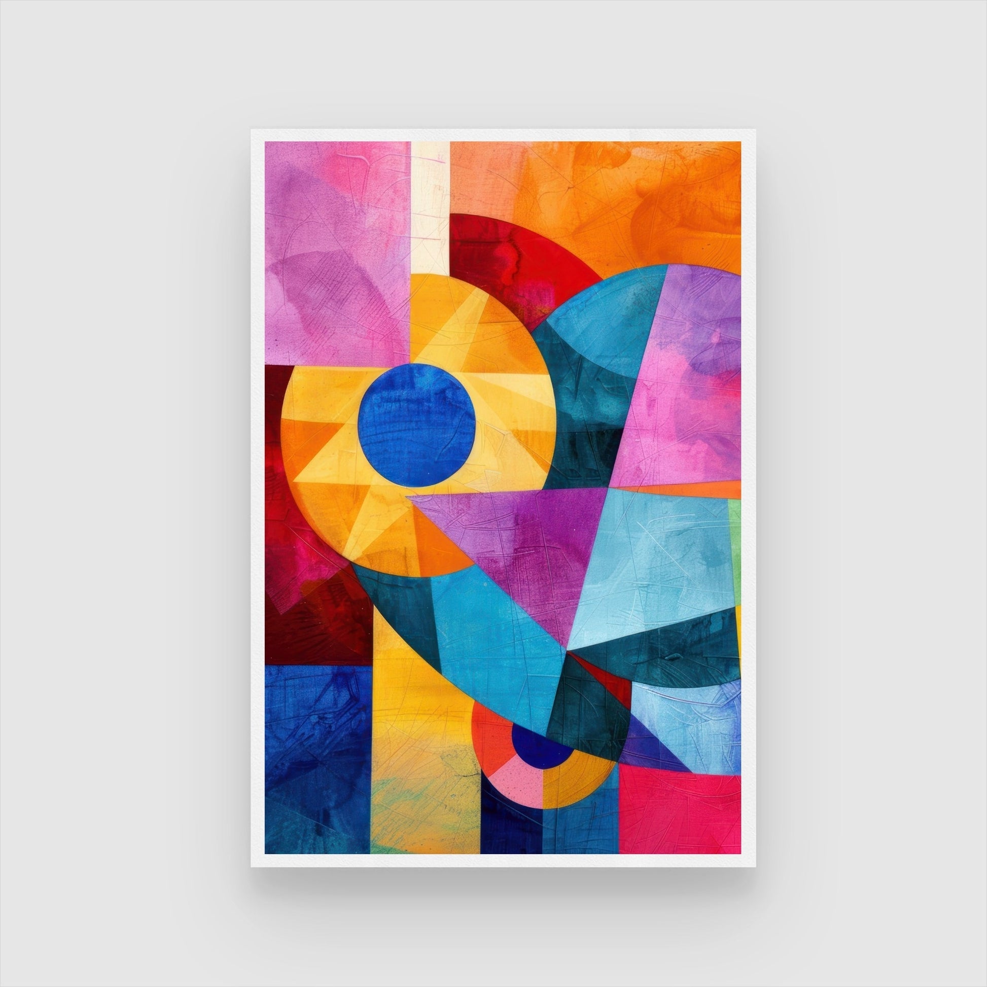 Heart of Geometry – Contemporary Abstract Wall Art 2 : 3 Vertical Premium Wall Art Canvas by MeriDeewar