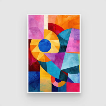 Heart of Geometry – Contemporary Abstract Wall Art 2 : 3 Vertical Premium Wall Art Canvas by MeriDeewar