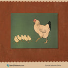 Hen And Chicks by Bob Geary 3 : 4 Horizontal New Premium Wall Art Canvas by MeriDeewar
