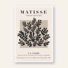 Henri Matisse "La Gerbe" Papiers Découpés Exhibition Poster | Vertical Retro White Framed Wall Art 2 : 3 Vertical Premium Wall Art Canvas by MeriDeewar