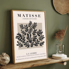 Henri Matisse "La Gerbe" Papiers Découpés Exhibition Poster | Vertical Retro White Framed Wall Art 2 : 3 Vertical Premium Wall Art Canvas by MeriDeewar