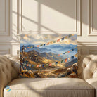 Himalayan Prayer Flags | Buddhist Wall Art 3 : 2 Horizontal Premium Wall Art Canvas by MeriDeewar
