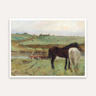 Horse Painting for Living Room | Edgar Degas Horses in Meadow | Giclée Fine Art Print 5 : 4 Horizontal Premium Wall Art Canvas by MeriDeewar