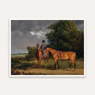 Horse Painting for Living Room | Vintage Equestrian Wall Art | Giclée Fine Art Print 5 : 4 Horizontal Premium Wall Art Canvas by MeriDeewar