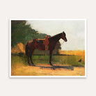 Horse Painting for Living Room | Vintage Farm Scenery Wall Art | Giclée Fine Art Print 4 : 3 Horizontal Premium Wall Art Canvas by MeriDeewar