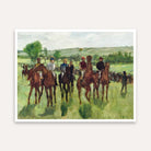 Horse Riding Painting for Living Room | Edgar Degas Impressionist Wall Art | Giclée Print 4 : 3 Horizontal Premium Wall Art Canvas by MeriDeewar