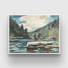 Hudson River Logging Painting by Winslow Homer 3 : 4 Horizontal New Premium Wall Art Canvas by MeriDeewar