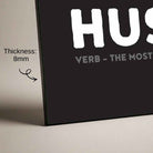"Hustle Definition" Typography Poster | Horizontal Borderless Art Frame Poster Premium Wall Art Canvas by MeriDeewar