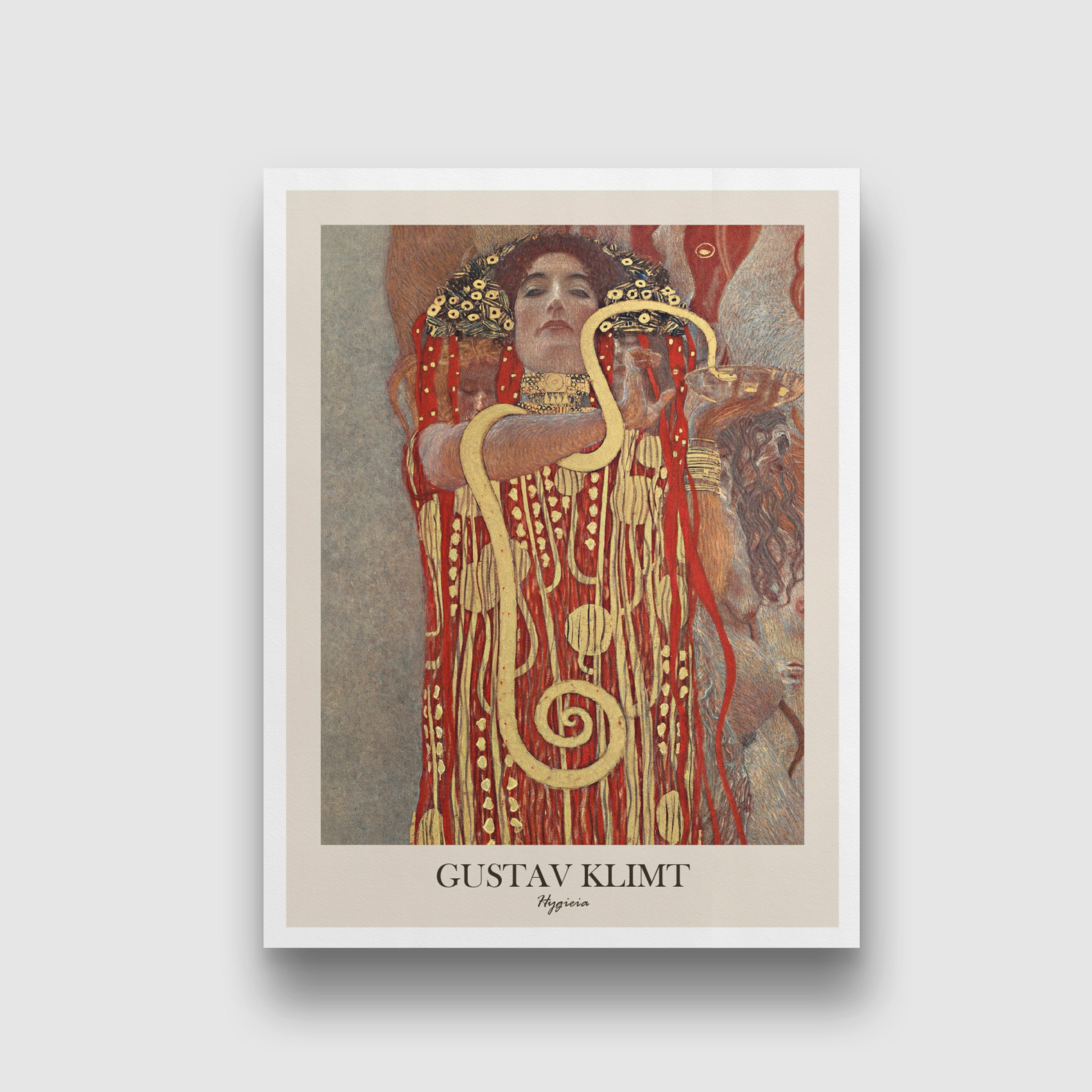 Hygieia Poster by Gustav Klimt 3 : 4 Vertical New Premium Wall Art Canvas by MeriDeewar